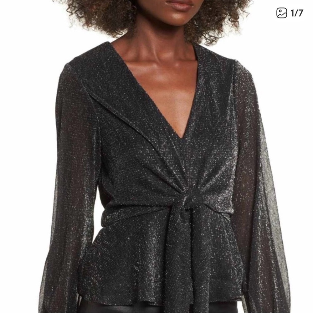 Lush Black Shimmer Top